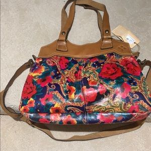 Multi color handbag in excellent condition